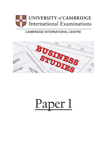 business studies paper 1 essay