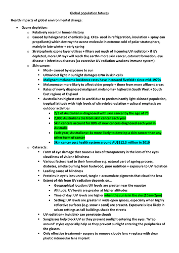 REVISION: "Global population futures"