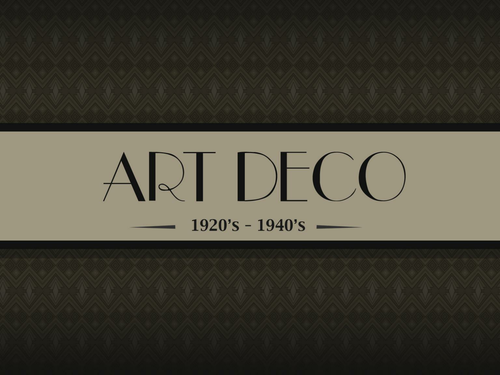 Design movements - Art Deco presentation. | Teaching Resources