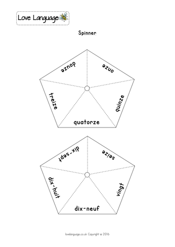 Birthday in French - spinners