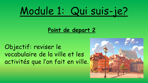 AQA GCSE Higher French Module 1 Point de depart 2