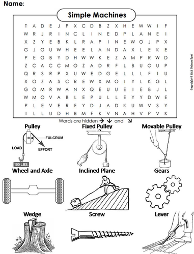 Simple Machines Word Search