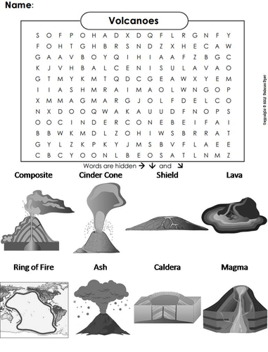 Volcanoes Word Search | Teaching Resources