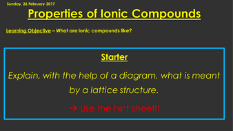 Properties Of Ionic Compounds 