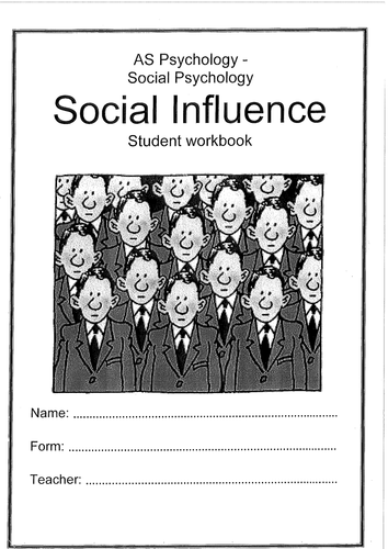 Psychology - Social Influence - Student Workbook