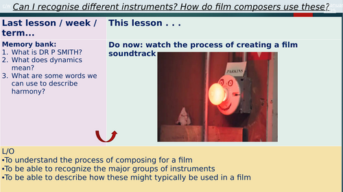 GCSE Film Music Lesson 1 | Teaching Resources