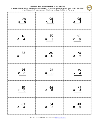 ks2 y4 y5 written multiplication 3 digit x 1 digit