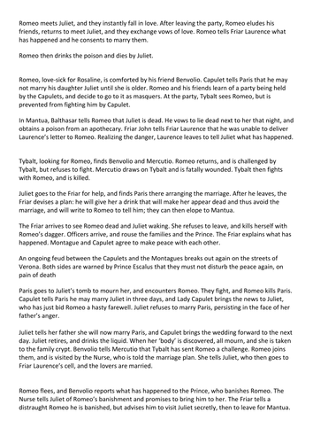 Romeo and Juliet Revision Quiz | Teaching Resources