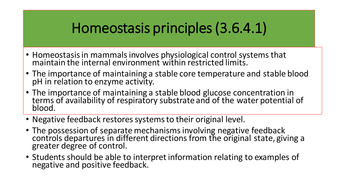 principles homeostasis aqa