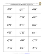 ks2 y4 y5 written formal short division differentiated