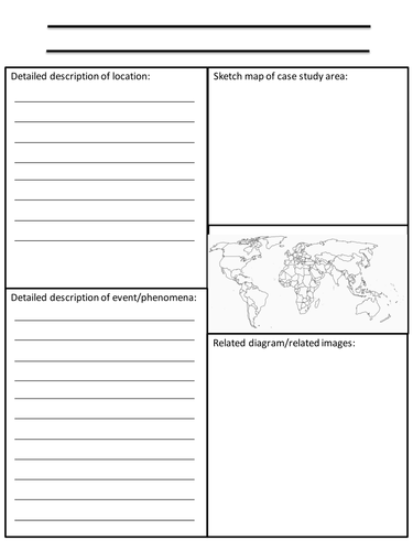 ks3 ks4 geography case study write up template teaching resources