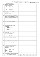 Year 9 maths worksheets free image