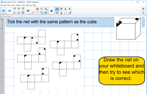 Nets - 3D shapes represented by 2D shapes - Geometry - ks2 year 5 & 6