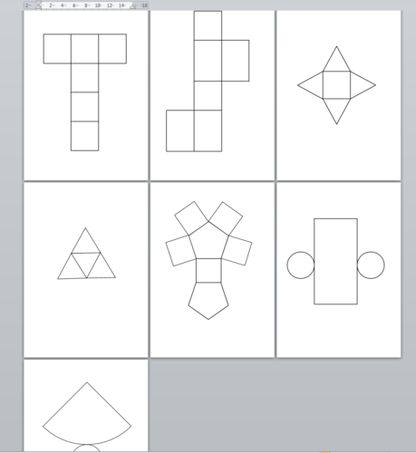 Nets - 3D shapes represented by 2D shapes - Geometry - ks2 year 5 & 6 ...