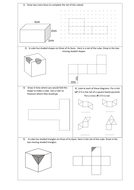 Nets - 3D shapes represented by 2D shapes - Geometry - ks2 year 5 & 6 ...