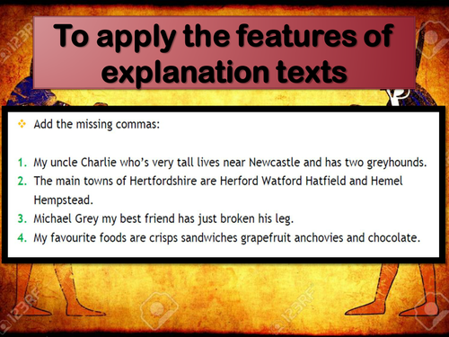 year 4 explanation texts linked to ancient egypt teaching resources