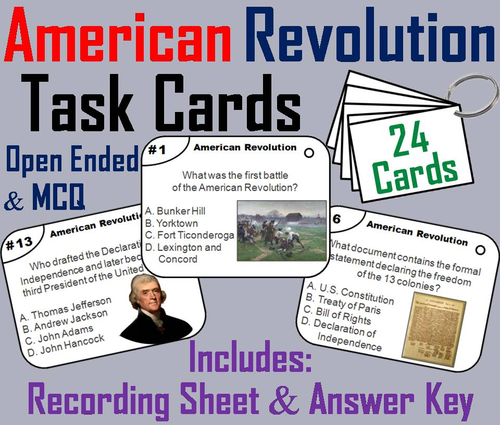 American Revolution Task Cards