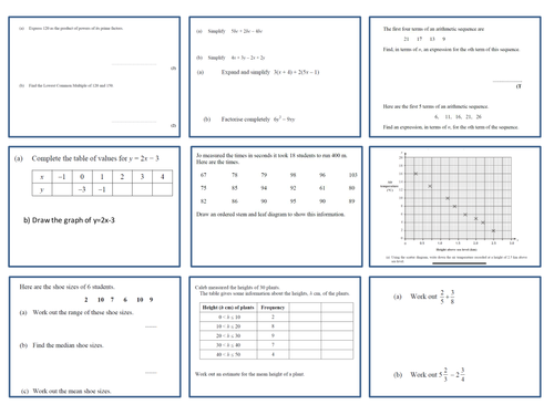 REVISION QUESTIONS FOR FOUNDATION GCSE