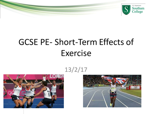 Edexcel GCSE PE 2016 9-1 Short-Term Effects of Exercise