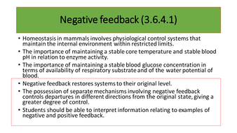 Negative feedback 3.6.4.1 AQA | Teaching Resources