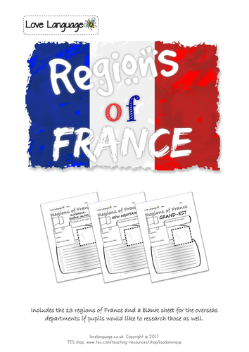 Regions of France - Research Activities | Teaching Resources