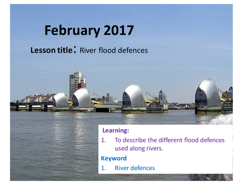 Flood management for rivers