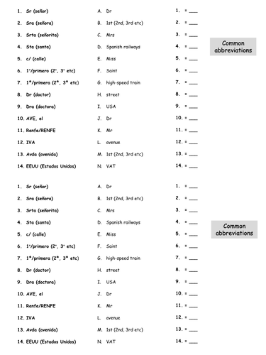 New AQA GCSE Spec: Spanish General Vocab revision | Teaching Resources