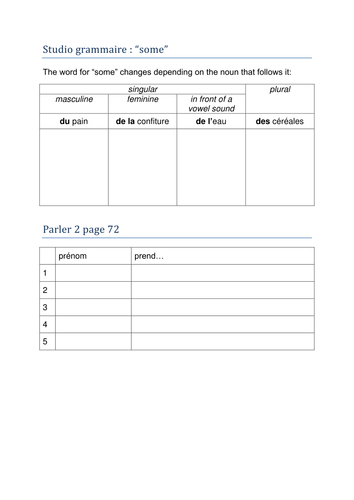 A table, tout le monde! (2 lessons) - Studio 2 Vert Module 4 Unit 3 ...