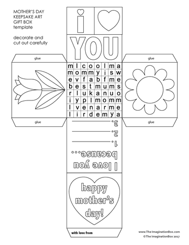 Mother's Day Gift Box – Printable Box Template