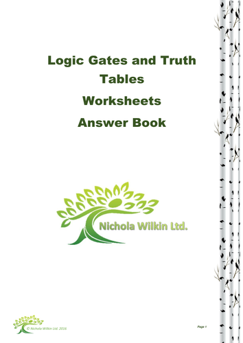 Logic Gates and Truth Tables Worksheet Pack | Teaching Resources
