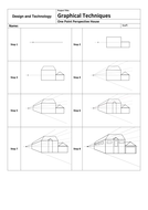 One Point Perspective House Worksheets | Teaching Resources