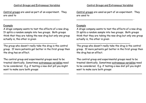 control groups, extraneous variables, estimating population size, misleading graphs