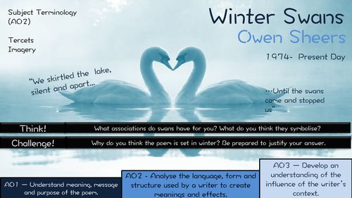 Winter Swans - Owen Sheers - Poetry Revision - Love and Relationships ...