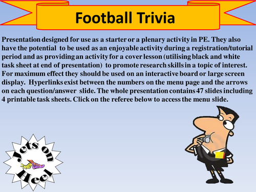 Football Trivia, A research Challenge
