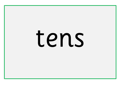 place value hundreds tens onesunits teacher notes digit cards