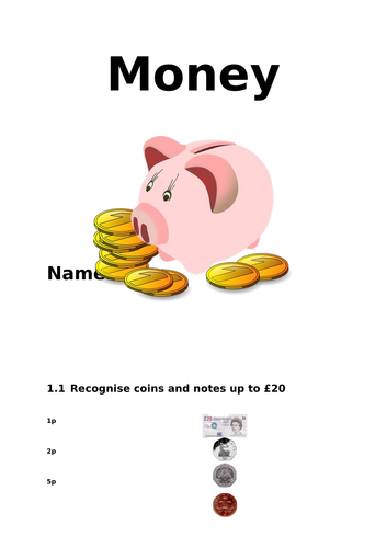 Maths Money Workbook