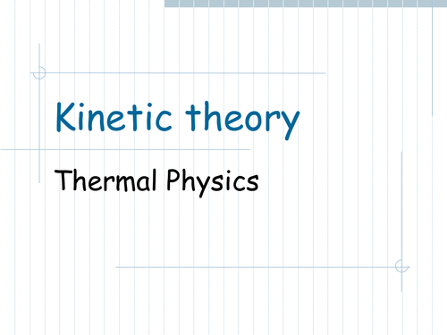 Kinetic theory of gases derivation