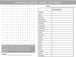 PE Health & Fitness Keywords GCSE Starter Activities Wordsearch ...