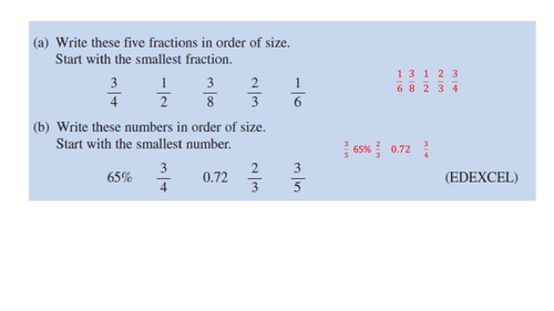 GCSE Revision Starter Questions