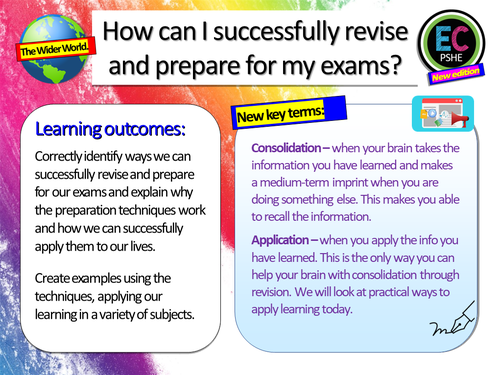 Revision Skills PSHE | Teaching Resources