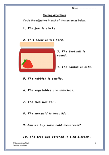 year 2 spag sats revision word classes grammar teaching resources