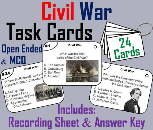 Civil War Task Cards
