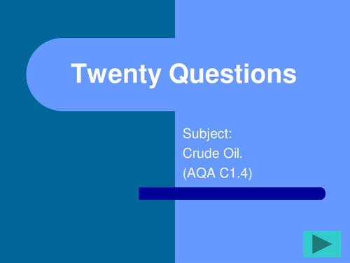 FUN- Engaging revision activities - AQA GCSE  Chemistry / Science Crude Oils,  Oil Uses , Plant oils