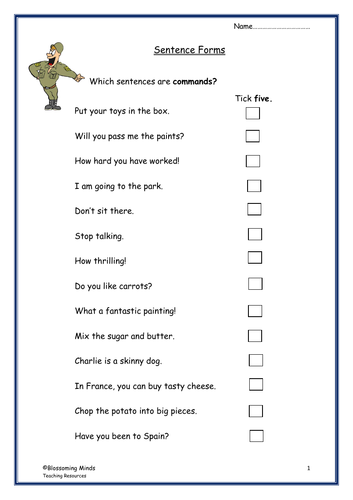 year 2 spag sats revision sentence forms teaching resources