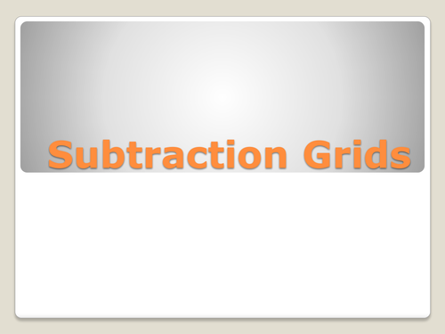 Subtraction & Addition Grid Starter