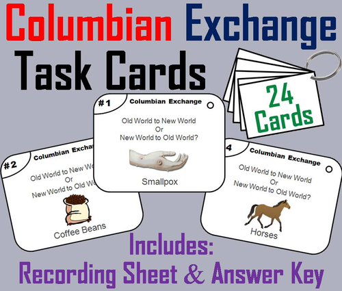 Columbian Exchange Task Cards