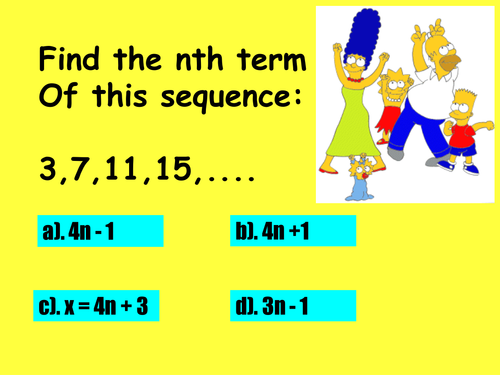 Nth term and generating sequences