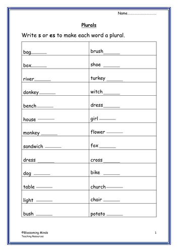 year 2 spag sats revision suffixes contractions and plurals