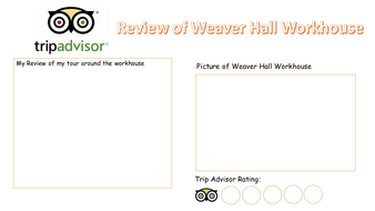 Trip Advisor Review Template Victorian workhouse Teaching Resources