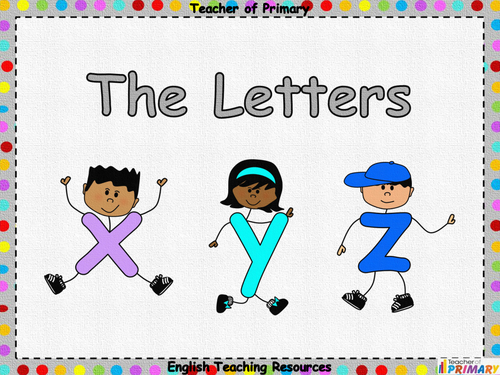 The Letters 'x, y and z' | Teaching Resources